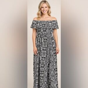 My Story Monochrome Off-Shoulder Midi jumpsuit large